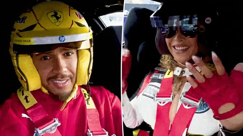 Lewis Hamilton took Beyoncé and Jay-Z on “hot laps” at the F1 Grand Prix in Las Vegas on Saturday.