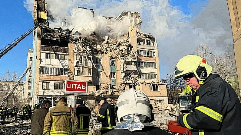 Reports of the draft plan emerged as Russia launched a major assault on Ternopil in western Ukraine. Photograph: UKRAINIAN EMERGENCY SERVICE/AFP/Getty Images