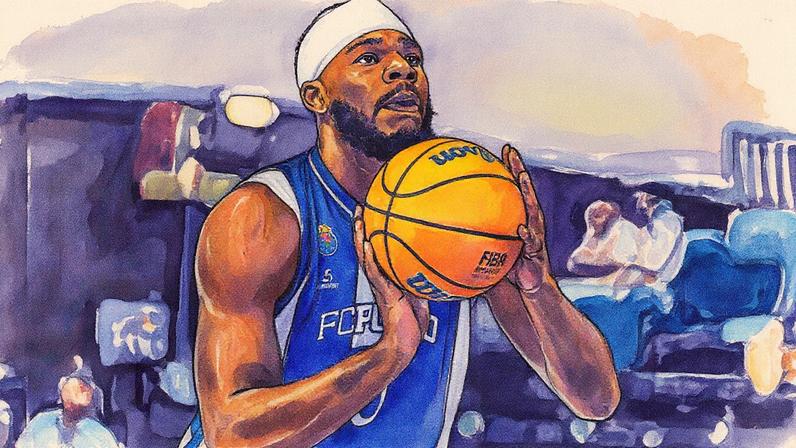 Com 22 pontos e 5 ressaltos, Javian Davis voltou a ser o melhor marcador dos portistas Fotografia FIBA