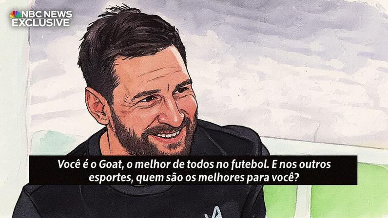 Lionel Messi comemora um dos gols do Inter Miami na goleada sobre o Cincinnati — Foto: Jeff Dean / AFP