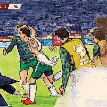 Irlanda marca gol no último minuto e avança à repescagem das Eliminatórias