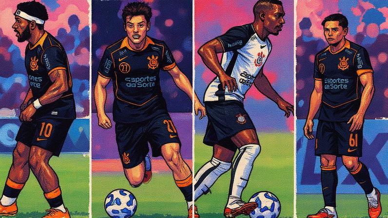 Memphis Depay, Breno Bidon, Vitinho e Dieguinho (Foto: Rodrigo Coca/Agência Corinthians)