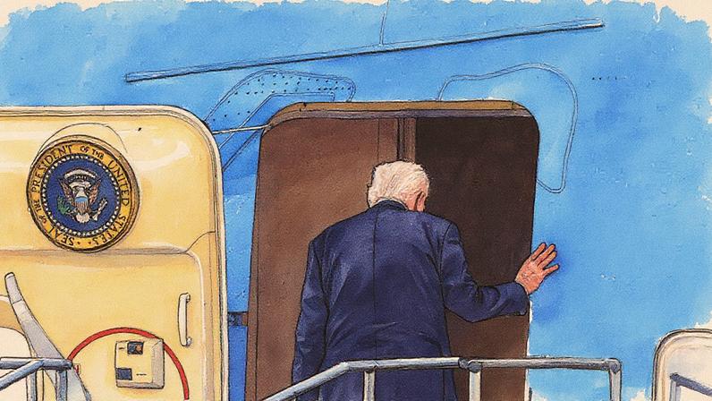 Donald Trump, shown boarding Air Force One, has said he is not really considering supplying Tomahawk cruise missiles to Ukraine.