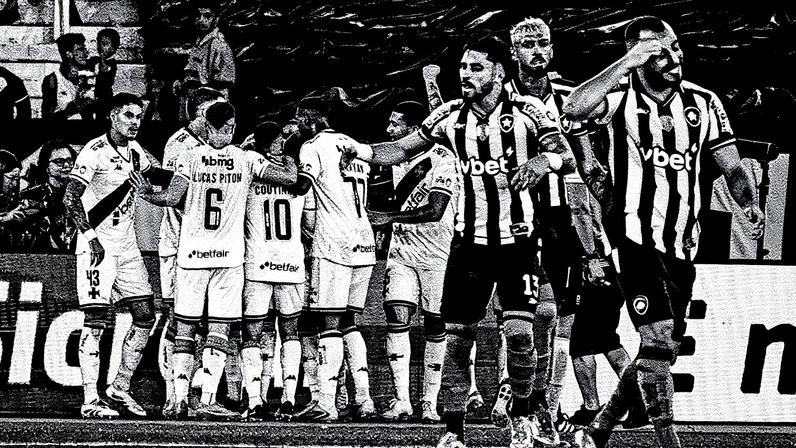 Jogadores do Vasco comemoram gol contra o Botafogo (Foto: Thiego Mattos/Pera Photo Press)