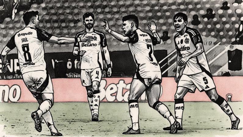 Luiz Araújo marcou o primeiro gol do Flamengo Foto: Marlon Costa/AGIF/GazetaPress)