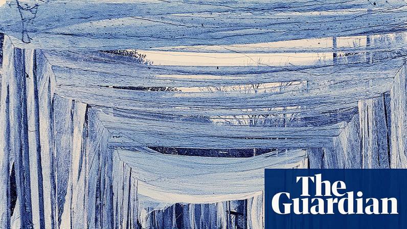 Ukrainian soldiers walk along a road covered with anti-drone netting in the town of Kostiantynivka, which is on the frontline in Donetsk.