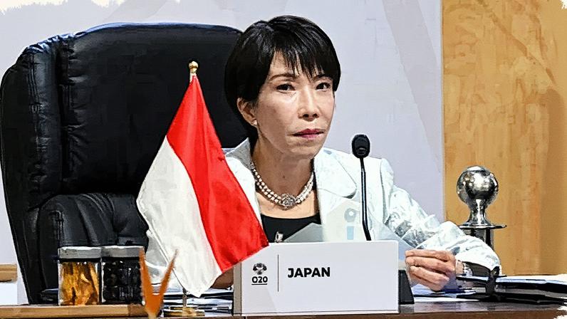 Japan's prime minister Sanae Takaichi during the opening plenary session at the G20 summit in Johannesburg, South Africa.