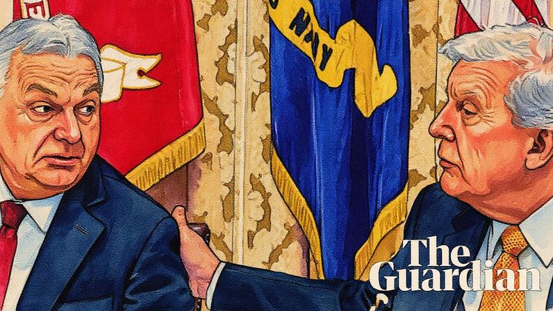 Viktor Orbán with Donald Trump at the White House last week. Photograph: Jonathan Ernst/Reuters