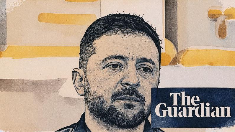 President Volodymyr Zelenskyy is meeting a high-ranking US army delegation in Kyiv. Photograph: Julia Kochetova/The Guardian