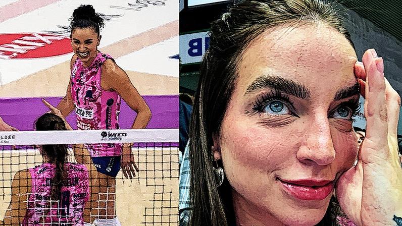 Bruna Unzueta assiste a jogo de Gabriela Guimarães após casal assumir namoro — Foto: Reprodução/Instagram