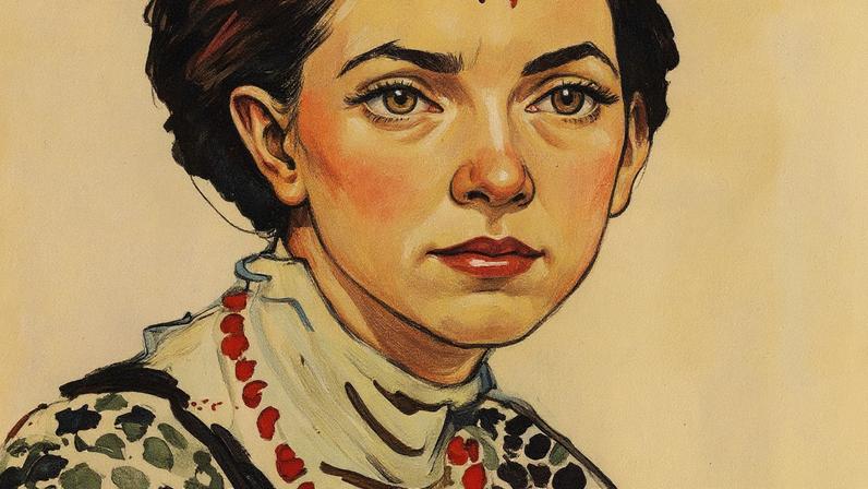 Self-Portrait (around 1906-13) by Anne Goldthwaite, a sometime resident at the Club Courtesy Smithsonian American Art Museum