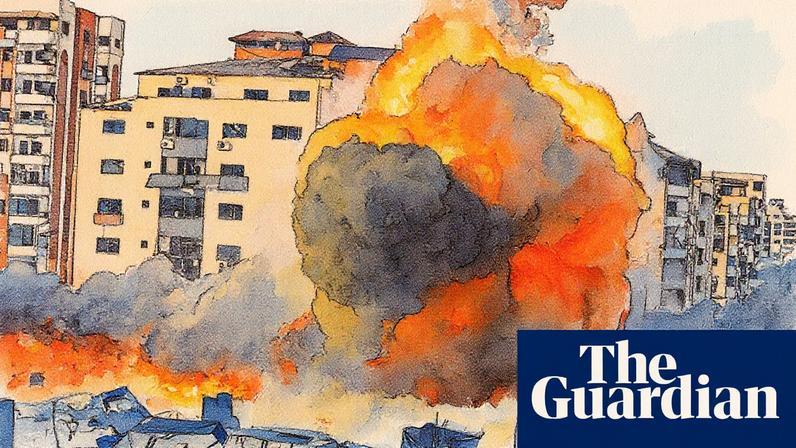 Israeli airstrike hits al-Ruya Tower in Gaza. A report written by a collection of Palestinian NGOs claims that without Polish-made TNT the scale of the bombardment of Palestinians would not have been possible. Photograph: Anadolu/Getty Images