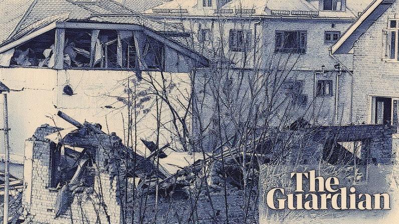 A police station damaged in the blast in Indian-controlled Kashmir. Photograph: Basit Zargar/Zuma Press Wire/Shutterstock