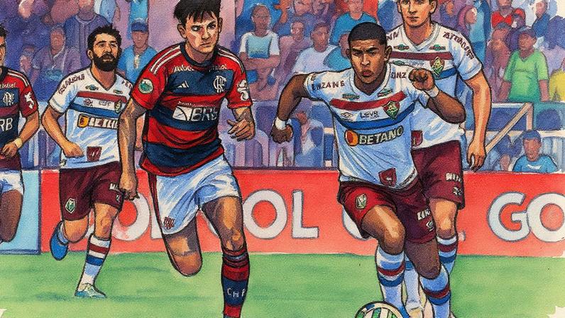 John Kennedy e Pulgar no Flamengo x Fluminense (Foto: Lucas Merçon/ Fluminense)