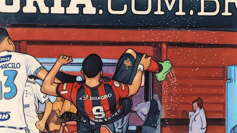 Alerrandro dá bicicleta em jogo contra o Cruzeiro (Foto: Victor Ferreira / EC Vitória)