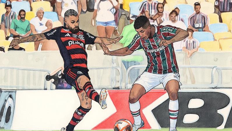 Michael e Hércules disputam em Fluminense x Flamengo (Foto: Marcelo Gonçalves/ Fluminense FC)