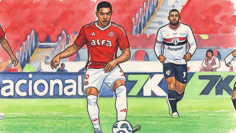 Luis Otávio, do Internacional, em jogo contra o São Paulo (Foto: Ricardo Duarte/SC Internacional)