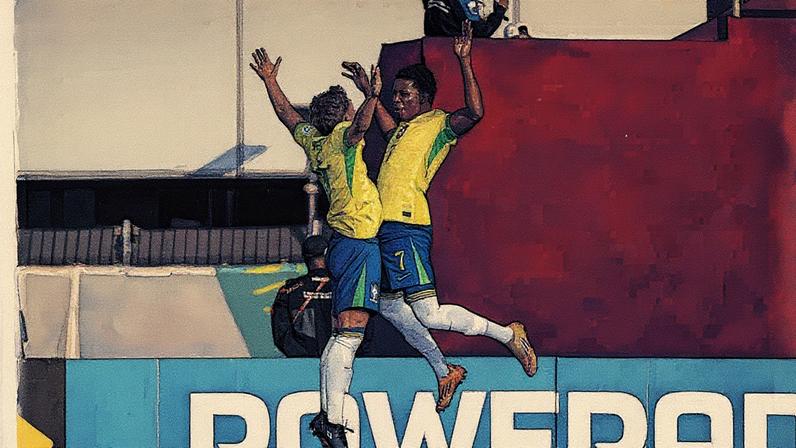 Dell e Ruan Pablo comemoram gol da Seleção (Foto: Nelson Terme/CBF)