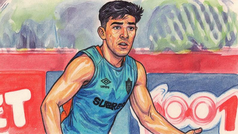 Lezcano em treinamento pelo Fluminense (Foto: Marcelo Gonçalves / Fluminense FC)