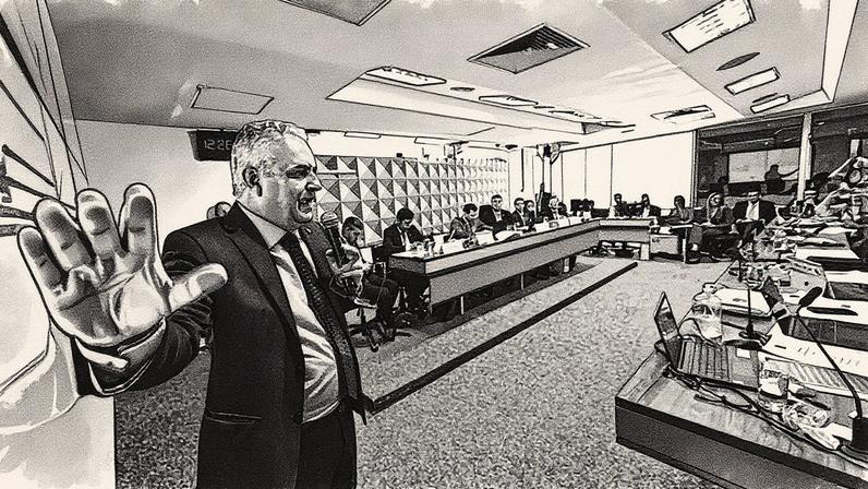 Relator da CPMI " INSS, deputado Alfredo Gaspar (União-AL), aponta indícios de fluxo político-financeiro. (Foto: Saulo Cruz/Agência Senado)