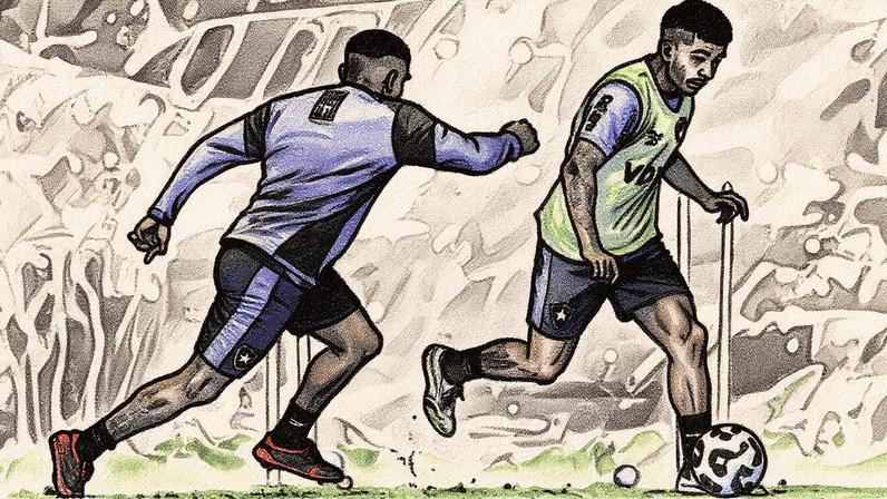 Santi Rodríguez em treino do Botafogo (Foto: Vítor Silva/Botafogo)