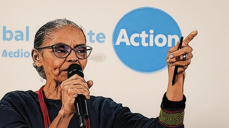 A ministra Marina Silva durante o evento Mutirão Call for a Fossil Fuel Roadmap. Foto: Rafa Neddermeyer/COP30 Brasil Amazônia/PR