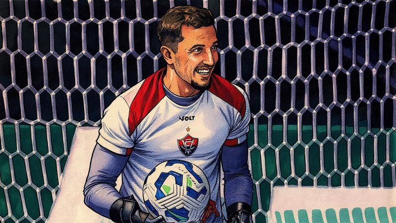 Thiago Couto antes da partida contra o Palmeiras (Foto: Victor Ferreira / EC Vitória)