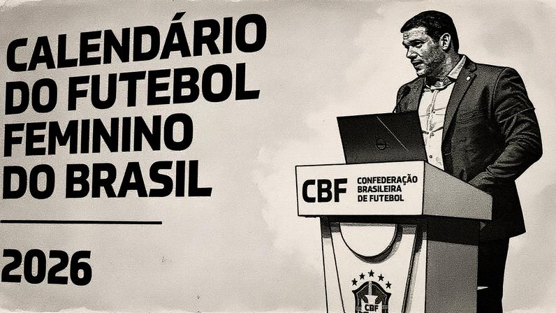 Samir Xaud, presidente da CBF, durante apresentação do novo calendário do futebol feminino. (Foto: Rafael Ribeiro/CBF)