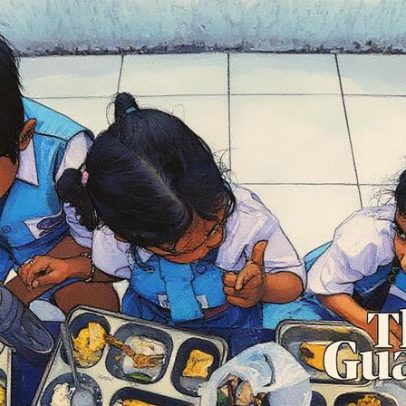 Larvas nas refeições e vidro no arroz atingem alimentação escolar na Indonésia