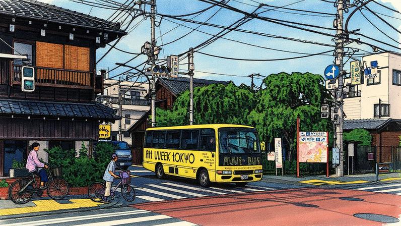 A unique feature of Art Week Tokyo is the free bus service that links the venues