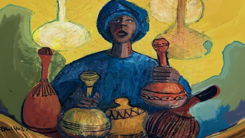 Elemu Yoruba Palm Wine Seller (1963) by Clara Etso Ugbodaga-Ngu, whose work will be on show in Nigerian Modernism at Tate Modern, London (8 October-10 May 2026) © The artist; Hampton University Museum; photo: Alexander’s Photography