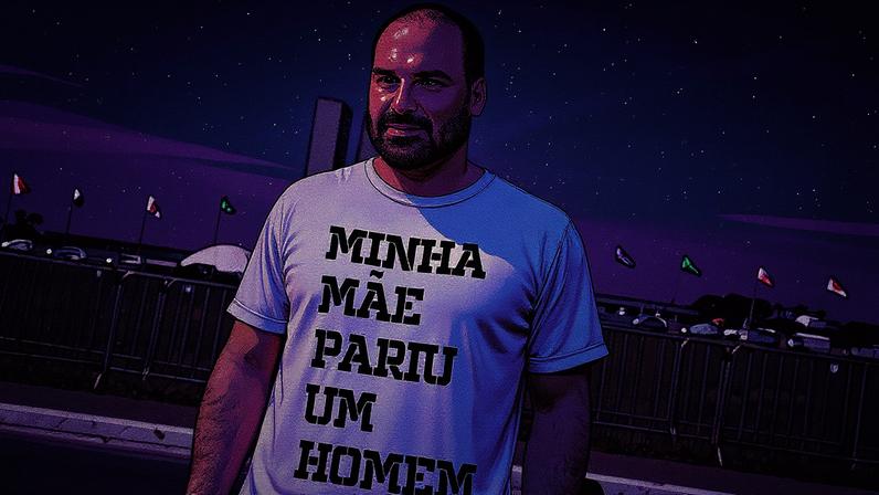 Eduardo Bolsonaro está nos Estados Unidos e é alvo de ação no Brasil. (Foto: Andre Borges/EFE)