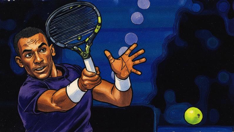 O canadense Felix Auger Aliassime na vitória sobre o alemão Alexander Zverev (Foto: MARCO BERTORELLO / AFP)