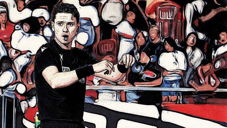 O árbitro Ramon Abatti Abel durante partida entre São Paulo e Palmeiras no estádio Morumbi pelo Campeonato Brasileiro 2025 (Foto: Marcello Zambrana/AGIF)