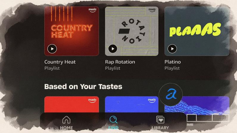 Amazon Music users with access to Alexa Plus can tap the “a” symbol to start making requests.