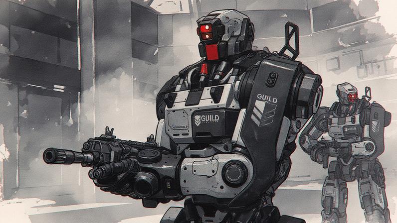 Two robots in Black Ops 7.