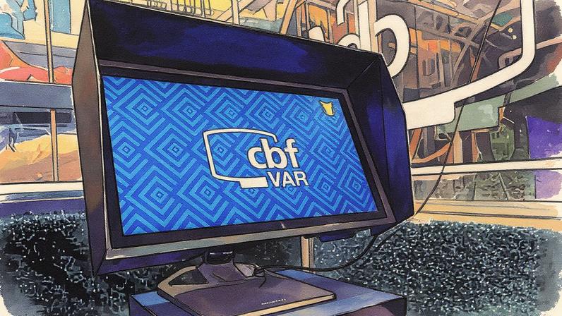 Cabine do VAR antes da partida entre Atletico-MG e Cruzeiro pelo Brasileirão 2025 (Foto: Gilson Lobo/AGIF/Gazeta Press)