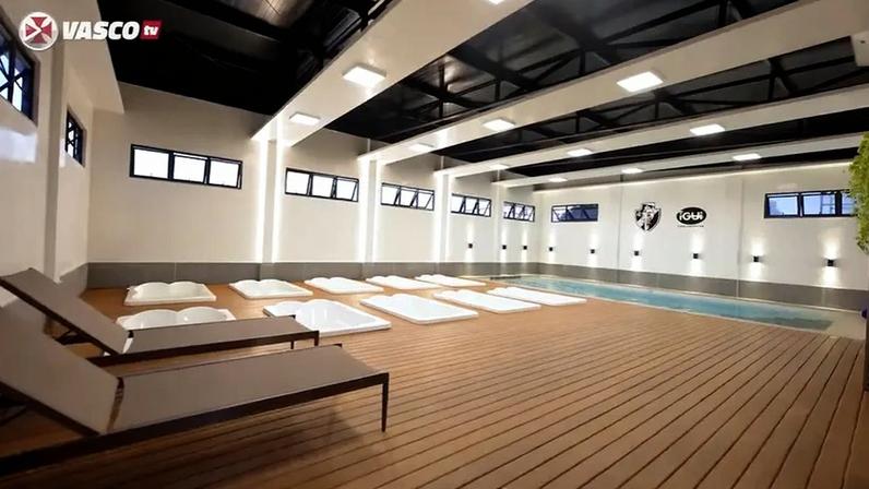 Nova área molhada do CT Moacyr Barbosa (Foto: Reprodução/VascoTV)