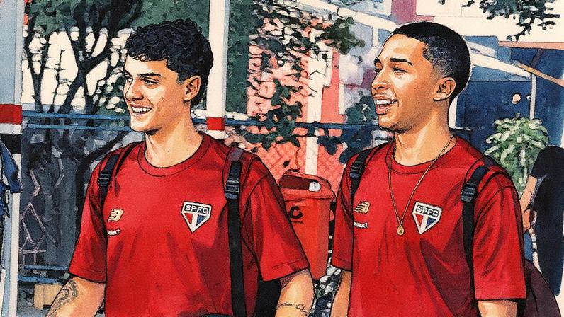 Crespo observa Crias de Cotia para restante da temporada (Foto: Rubens Chiri / São Paulo FC)