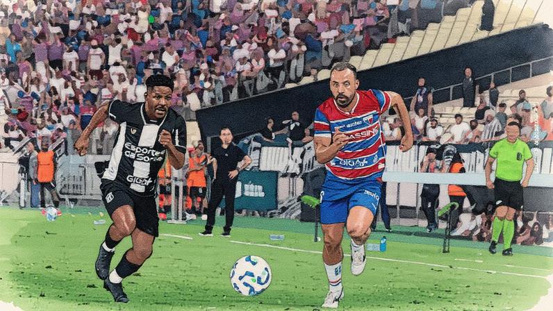 Partida entre Ceará e Fortaleza, pelo Brasileirão. Com gols de Bareiro e Pedro Raul, os Times empataram por 1 a 1 (Foto: Mateus Lotif/Fortaleza EC)