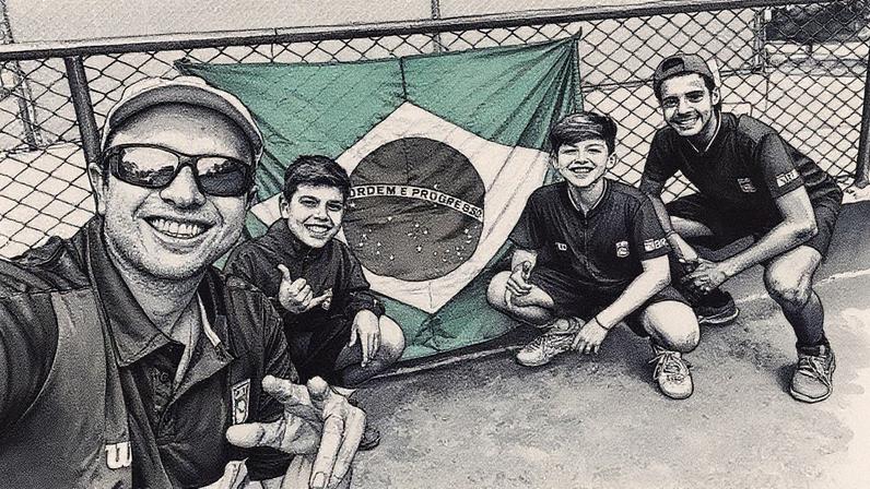 Flávio da Rosa, Lorenzo Tassitano, Rafael Azevedo e João Aquino (Foto: CBT)