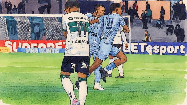 No primeiro turno, Paysandu venceu o Coritiba por 5 a 2, no Couto Pereira. Foto: Jorge Luís Totti/Paysandu