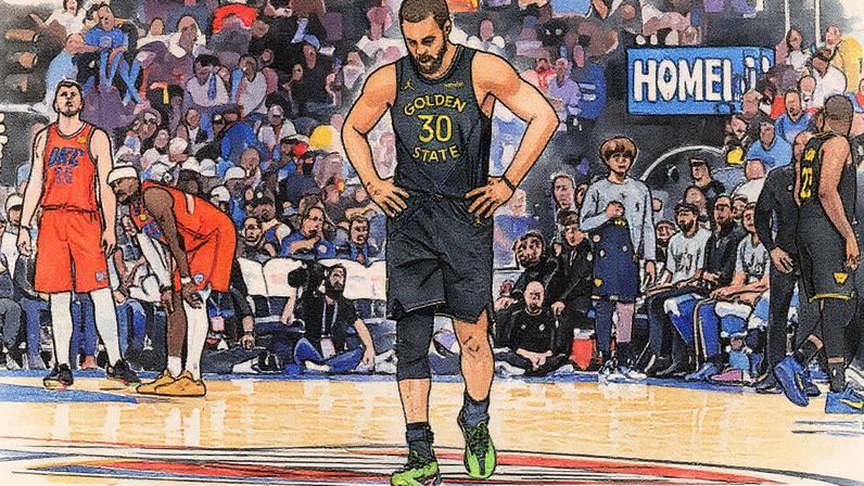 Curry recebe primeira falta flagrante da carreira na NBA (Foto: Joshua Gateley / GETTY IMAGES NORTH AMERICA / Getty Images via AFP)