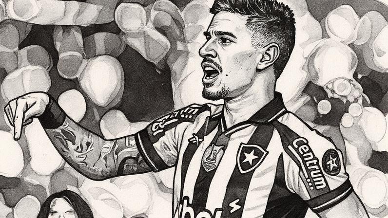 David Ricardo comemora gol pelo Botafogo contra o Vasco no Brasileirão (Foto: Vitor Silva/BFR)