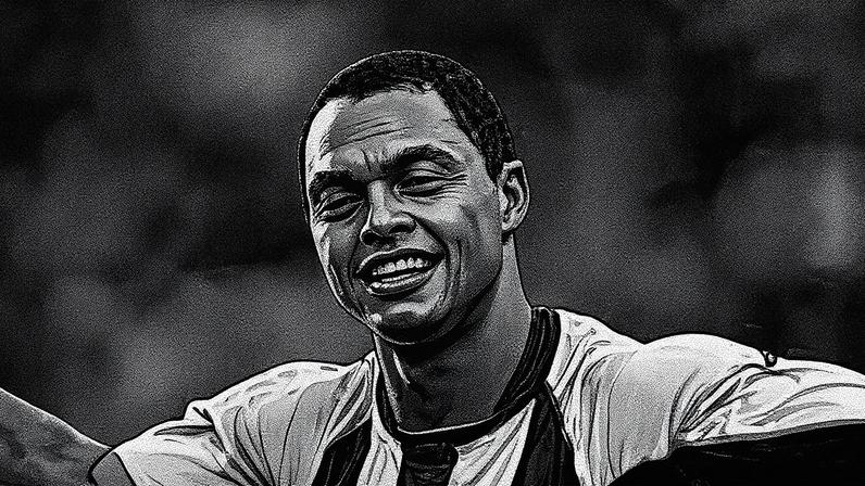 Dodô vibra após marcar o golaço da virada santista no Beira-Rio, em 1999. (Gilvan de Souza/Lancepress!)