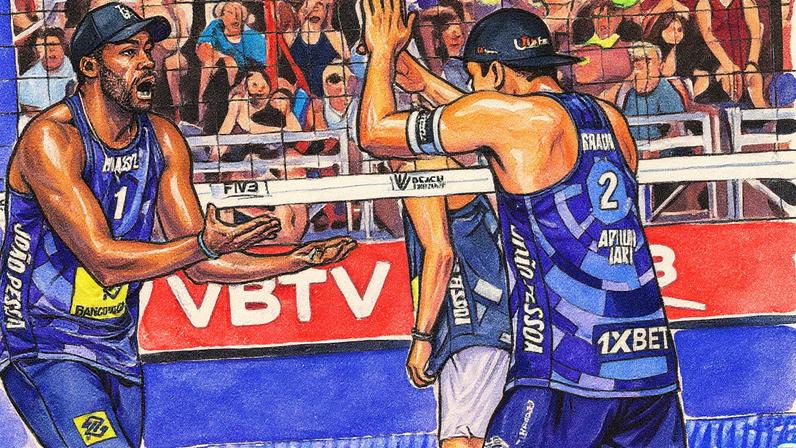 Evandro e Arthur Lanci no Elite 16 de João Pessoa (Foto: Volleyball World)