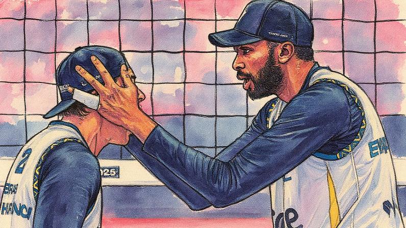 Evandro e Arthur Lanci no Mundial de Vôlei de Praia (Foto: Volleyball World)