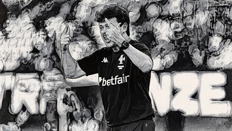 Fernando Diniz se irrita à beira do campo durante Vasco x São Paulo (Foto: João Salles / Agência Enquadrar)