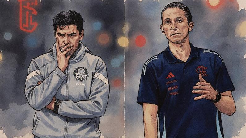 Filipe Luís x Abel Ferreira (Foto: Montagem/Lance!)