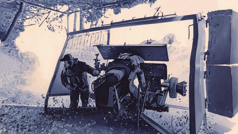 Cargadores de un fusil de asalto ucranio adaptados para disparar cartuchos de postas, munición utilizada para abatir pequeños drones, el 6 de noviembre en Járkov.